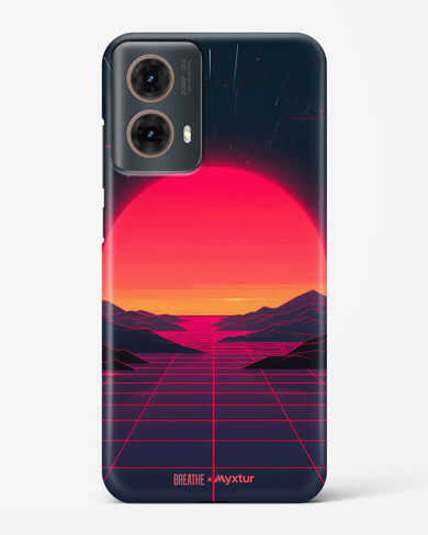 Synthwave Sunset [BREATHE] Hard Case Phone Cover (Motorola)