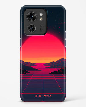 Synthwave Sunset [BREATHE] Hard Case Phone Cover (Motorola)