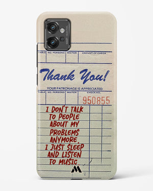 Dont Talk to People Hard Case Phone Cover (Motorola)