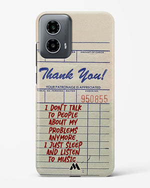 Dont Talk to People Hard Case Phone Cover (Motorola)