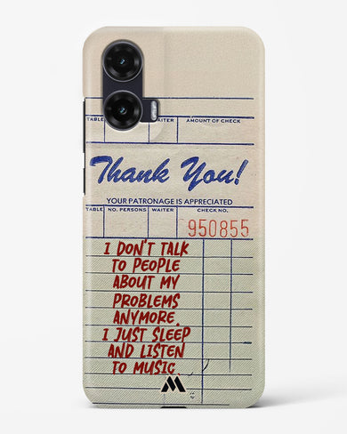 Dont Talk to People Hard Case Phone Cover (Motorola)