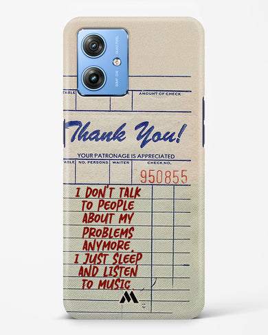 Dont Talk to People Hard Case Phone Cover (Motorola)