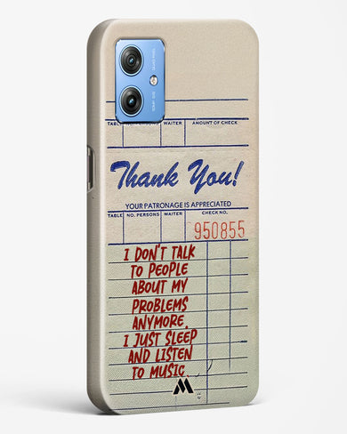 Dont Talk to People Hard Case Phone Cover (Motorola)