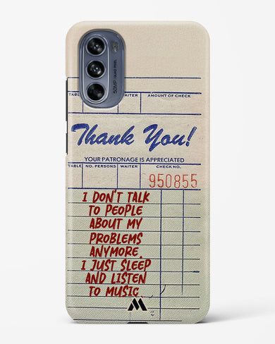 Dont Talk to People Hard Case Phone Cover (Motorola)