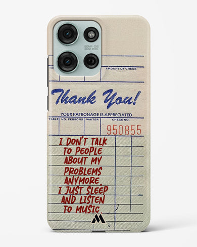 Dont Talk to People Hard Case Phone Cover (Motorola)