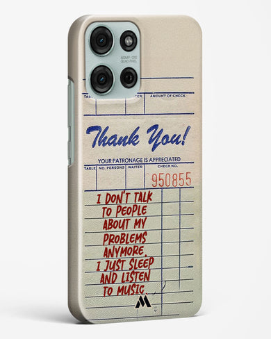 Dont Talk to People Hard Case Phone Cover (Motorola)