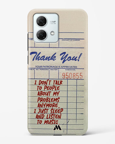 Dont Talk to People Hard Case Phone Cover (Motorola)