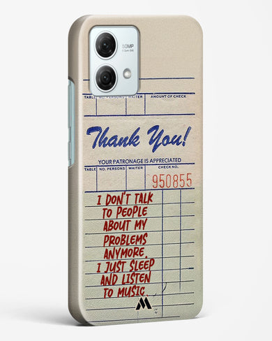 Dont Talk to People Hard Case Phone Cover (Motorola)