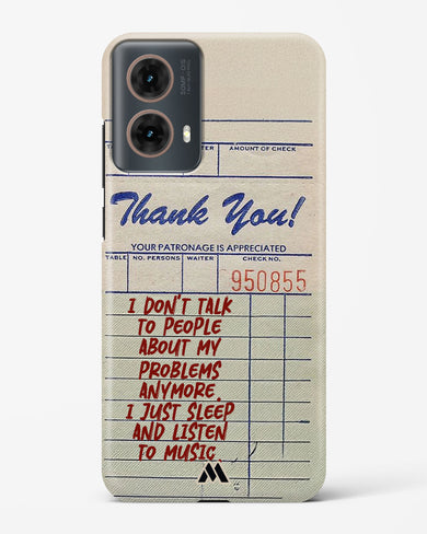 Dont Talk to People Hard Case Phone Cover (Motorola)