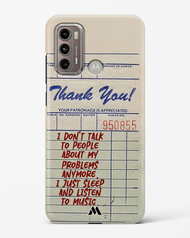 Dont Talk to People Hard Case Phone Cover (Motorola)