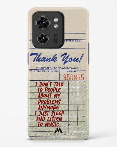 Dont Talk to People Hard Case Phone Cover (Motorola)