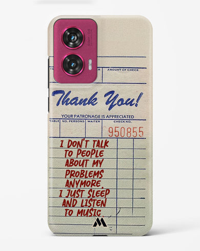 Dont Talk to People Hard Case Phone Cover (Motorola)