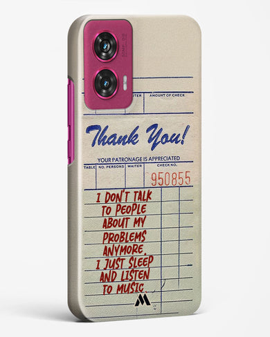 Dont Talk to People Hard Case Phone Cover (Motorola)