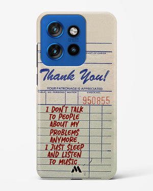 Dont Talk to People Hard Case Phone Cover (Motorola)