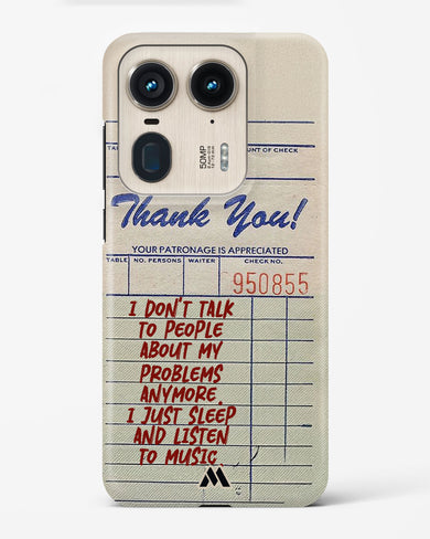 Dont Talk to People Hard Case Phone Cover (Motorola)