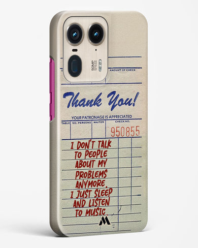 Dont Talk to People Hard Case Phone Cover (Motorola)