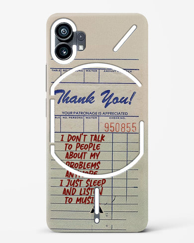 Dont Talk to People Hard Case Phone Cover (Nothing)