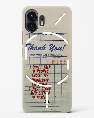 Dont Talk to People Hard Case Phone Cover (Nothing)