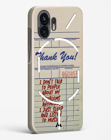 Dont Talk to People Hard Case Phone Cover (Nothing)