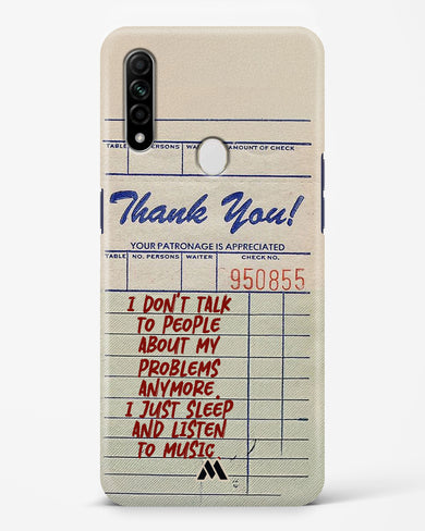 Dont Talk to People Hard Case Phone Cover (Oppo)