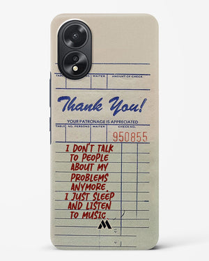 Dont Talk to People Hard Case Phone Cover (Oppo)