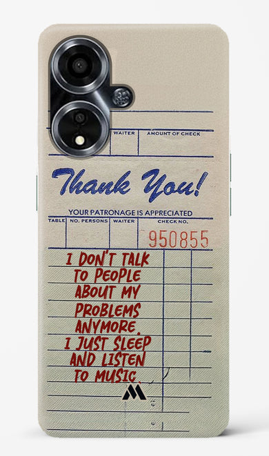 Dont Talk to People Hard Case Phone Cover (Oppo)