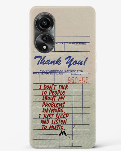 Dont Talk to People Hard Case Phone Cover (Oppo)