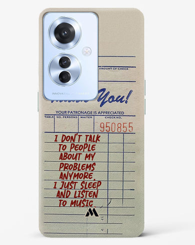 Dont Talk to People Hard Case Phone Cover (Oppo)