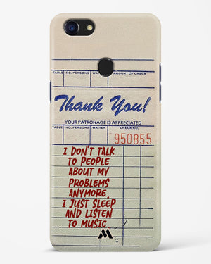 Dont Talk to People Hard Case Phone Cover (Oppo)