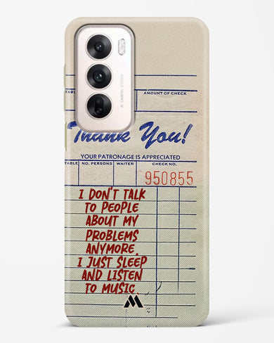 Dont Talk to People Hard Case Phone Cover (Oppo)