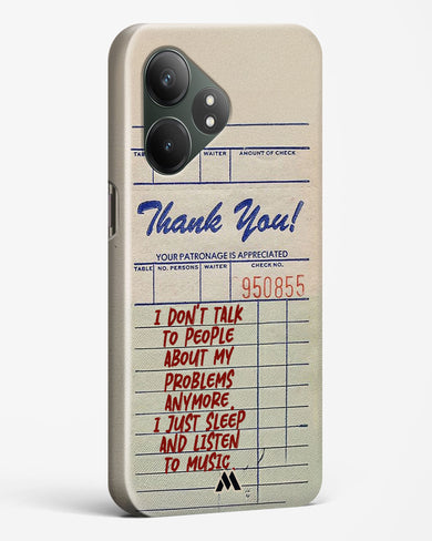 Dont Talk to People Hard Case Phone Cover (Realme)