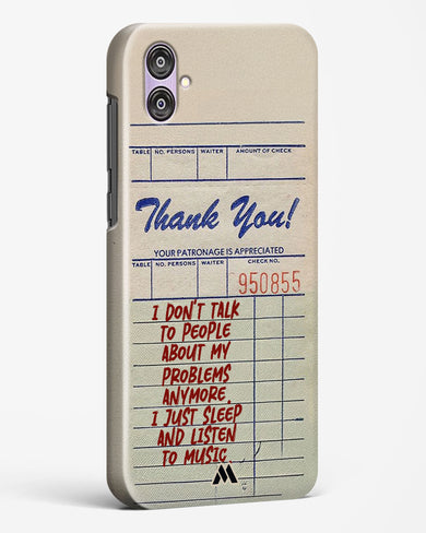 Dont Talk to People Hard Case Phone Cover (Samsung)