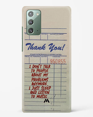 Dont Talk to People Hard Case Phone Cover (Samsung)