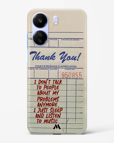 Dont Talk to People Hard Case Phone Cover (Xiaomi)