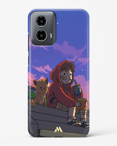 Anime Boy Lo Fi Hard Case Phone Cover (Motorola)