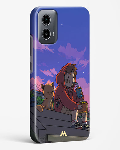 Anime Boy Lo Fi Hard Case Phone Cover (Motorola)