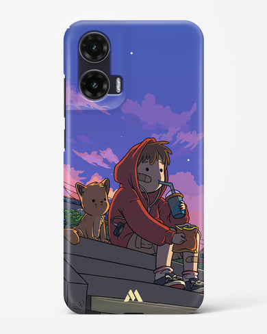 Anime Boy Lo Fi Hard Case Phone Cover (Motorola)