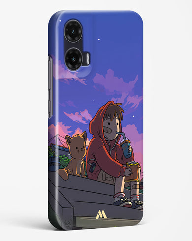 Anime Boy Lo Fi Hard Case Phone Cover (Motorola)