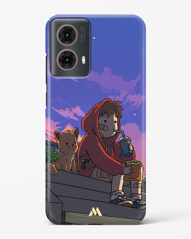 Anime Boy Lo Fi Hard Case Phone Cover (Motorola)