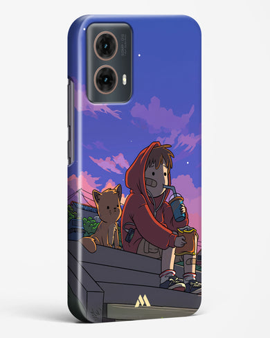 Anime Boy Lo Fi Hard Case Phone Cover (Motorola)
