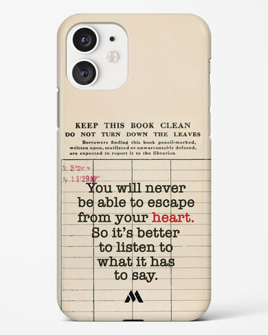 Listen to your Heart Hard Case Phone Cover (Apple)