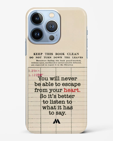 Listen to your Heart Hard Case Phone Cover (Apple)