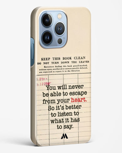 Listen to your Heart Hard Case Phone Cover (Apple)