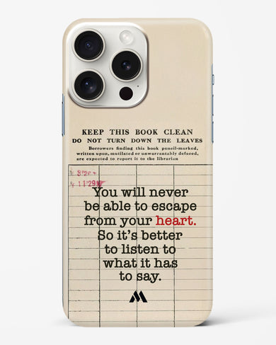 Listen to your Heart Hard Case Phone Cover (Apple)