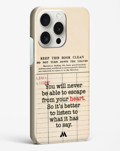 Listen to your Heart Hard Case Phone Cover (Apple)