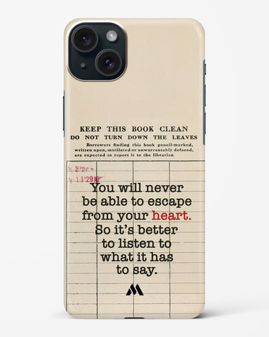 Listen to your Heart Hard Case Phone Cover (Apple)