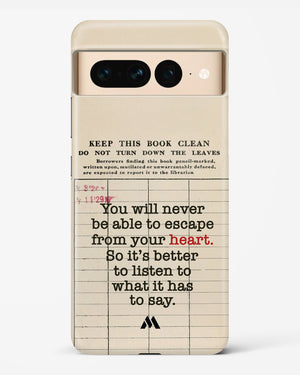 Listen to your Heart Hard Case Phone Cover (Google)