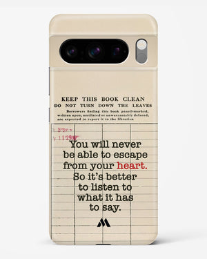 Listen to your Heart Hard Case Phone Cover (Google)