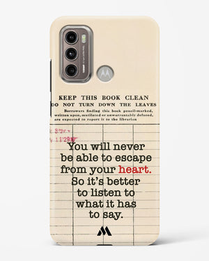 Listen to your Heart Hard Case Phone Cover (Motorola)