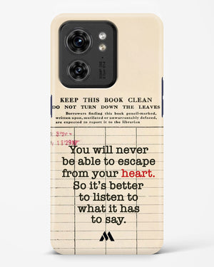 Listen to your Heart Hard Case Phone Cover (Motorola)